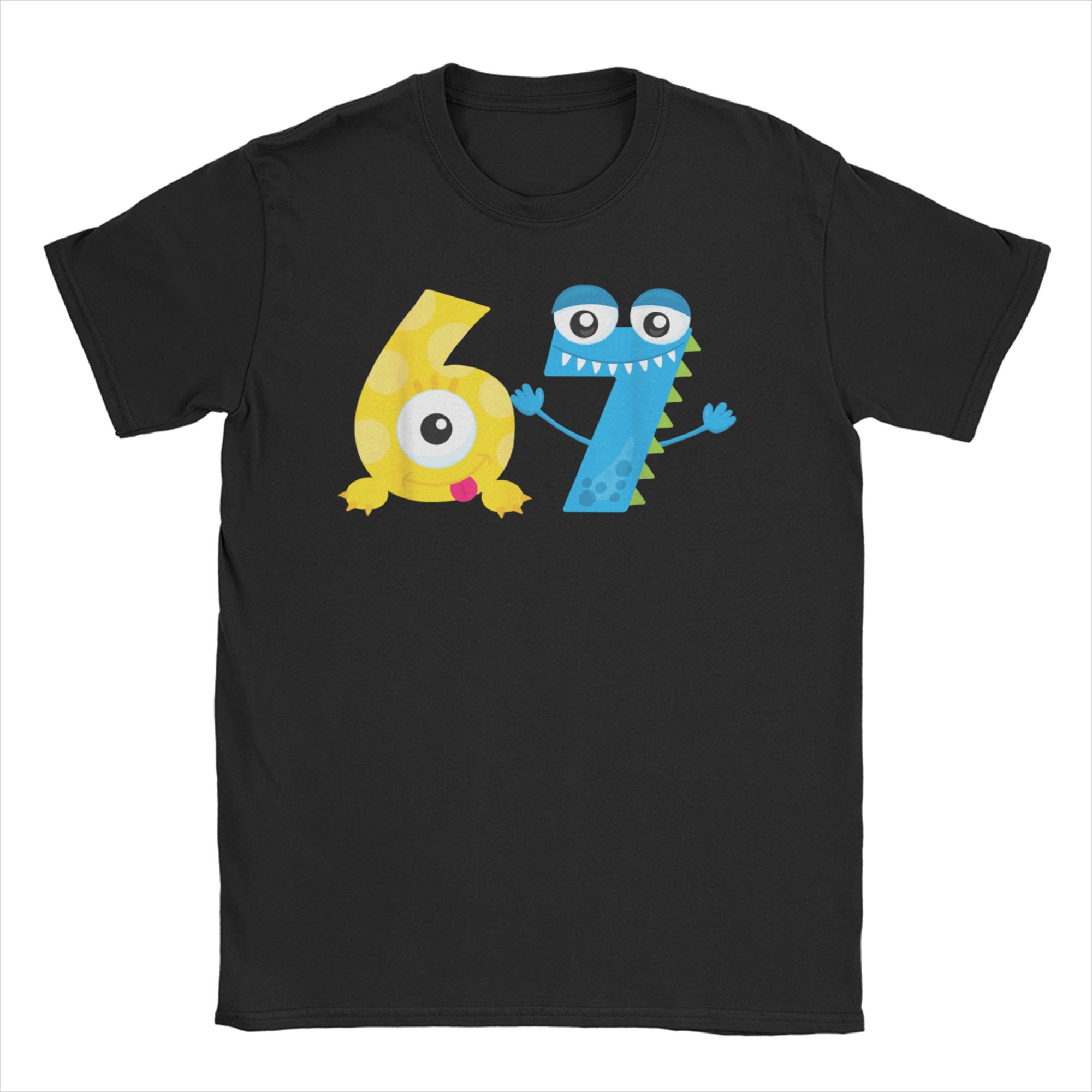 

Bruh Steal a brainrot 67 Six Seven T Shirts Brainrot Meme Casual Tee Shirt Round Collar TShirt Pure Cotton Graphic Clothing S