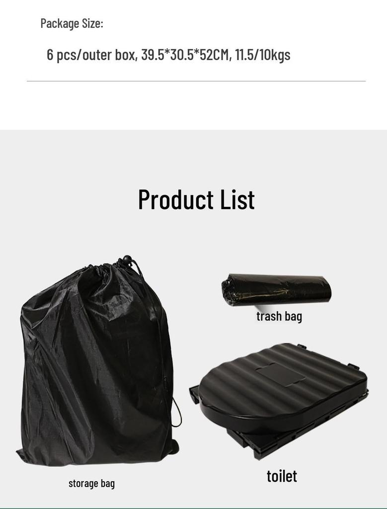 Portable Folding Outdoor Camping & RV Emergency Toilet