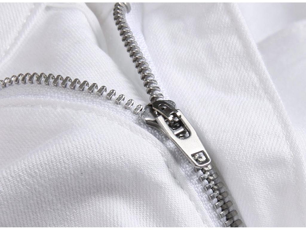 Men's Slim Fit Elastic White Jeans - Trendy Autumn/Winter Fashion