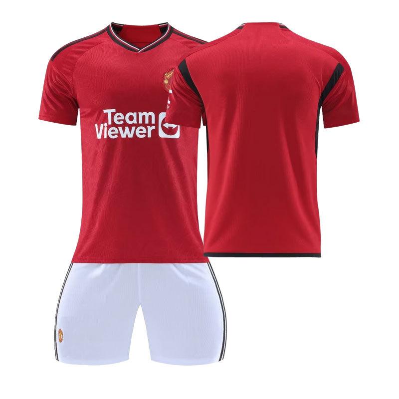 2324 Red Devils home children s models, students and adults set jerseys, team uniforms group buying men s and women s football uniforms, fans 16# height (100-110cm)