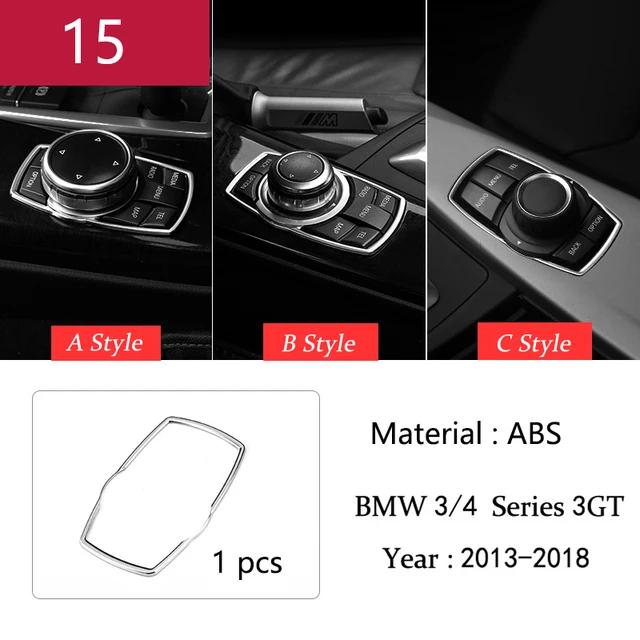 For BMW 3 4 Series F30 F31 F34 F36 Car Styling Interior Buttons Panel Frame Decoration Cover Trim Stainless Steel Accessories