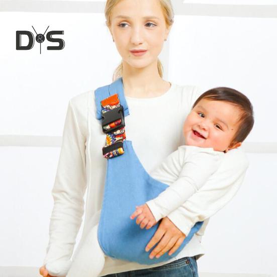 Baby Sling Carrier Great Load Bearing Adjustable Length Wide Strap Less Pressure On Shoulder Breathable Fabric Plaid Print Outdoor Walking 0-36