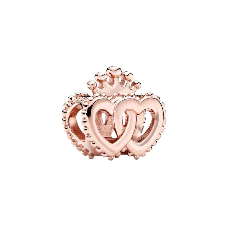 Pandora Love crown 14K rose gold heart-shaped charm 787670