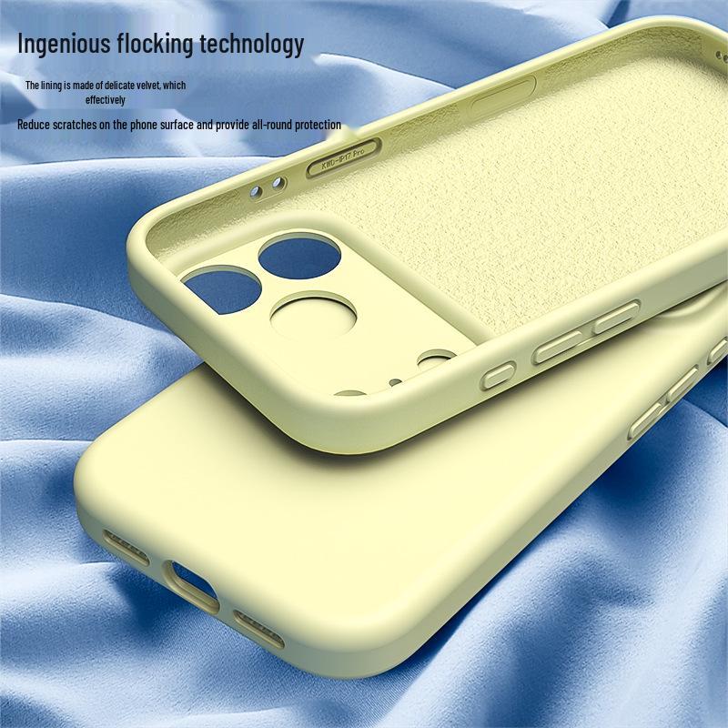 Solid Color Liquid Silicone Case with Precision Cutouts for iPhone 17 Pro