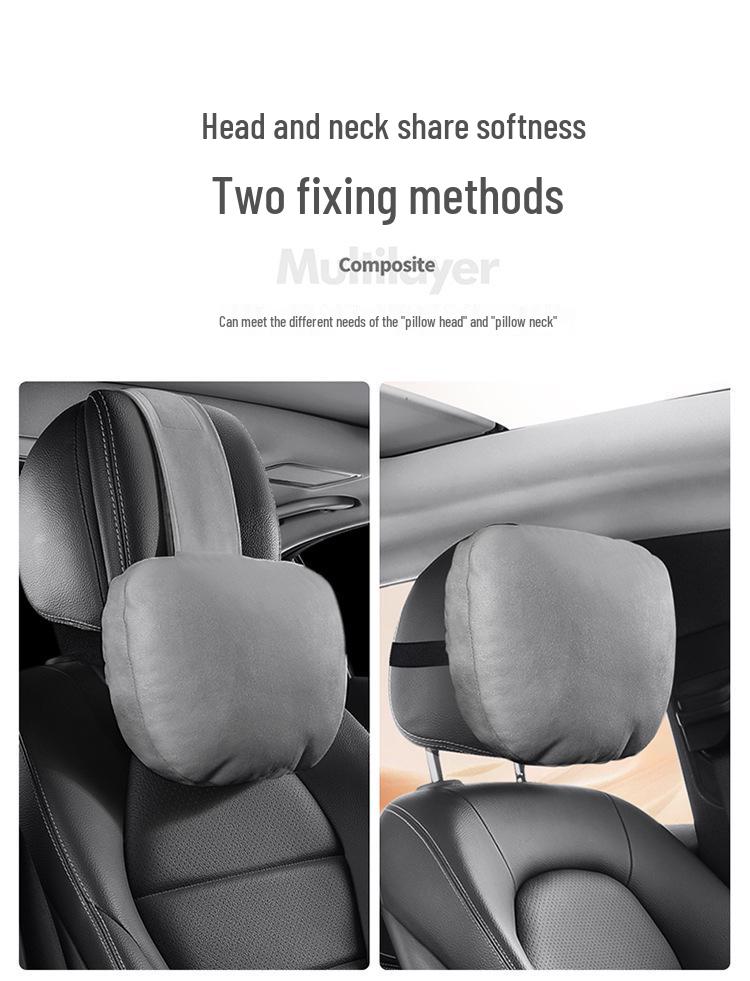 Zhongheng Auto Wildleder Kopfstütze und Lendenstützkissen Set