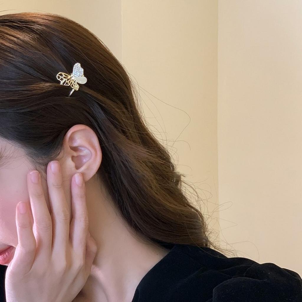 Super fairy opal butterfly hairpin, new Korean new broken hair bangs clip, grab clip, versatile side clip hair accessories