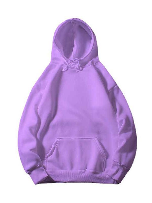 Felpa con cappuccio casual larga foderata in velluto da donna Autunno/Inverno 2024