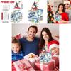 Christmas Snow Scene Party Decor Cash Box With Blue Paper Material For Holiday Celebrations