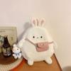 With pendant Bunny Crossbody Bag Large Capacity Plush Book Bag Plush Rabbit Backpack  Girls