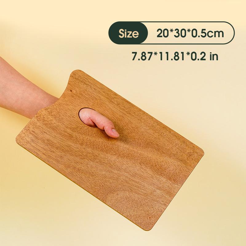 1 Pcs Wooden Palette,Oval And Square Solid Wood Panels,Suitable For Oil Painting,Gouache,Acrylic And Other Pigments