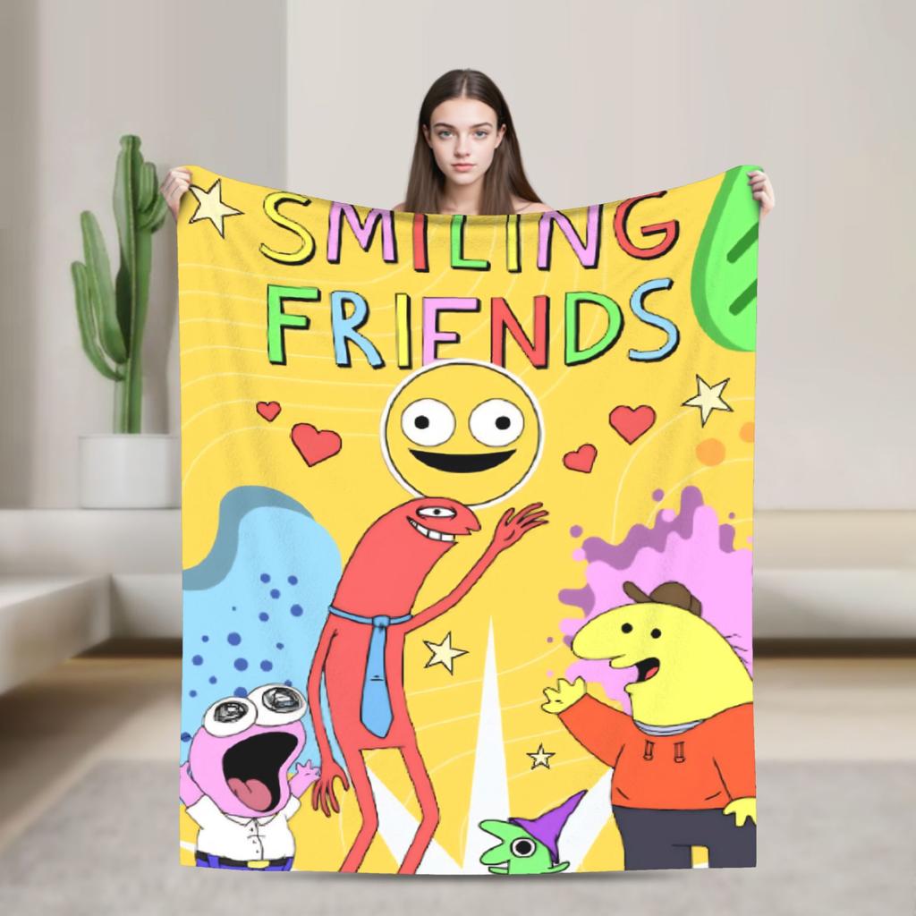 Smiling Friend Games Blanket Quality Warm Soft  Throw Blanket Spring Travel Office Home Decor Novelty Bedspread