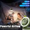 1pc Portable Folding Fan & Flashlight - USB Rechargeable Cooling Fan with Light, Solar for Camping, Outdoor, Picnic, RV, Tent