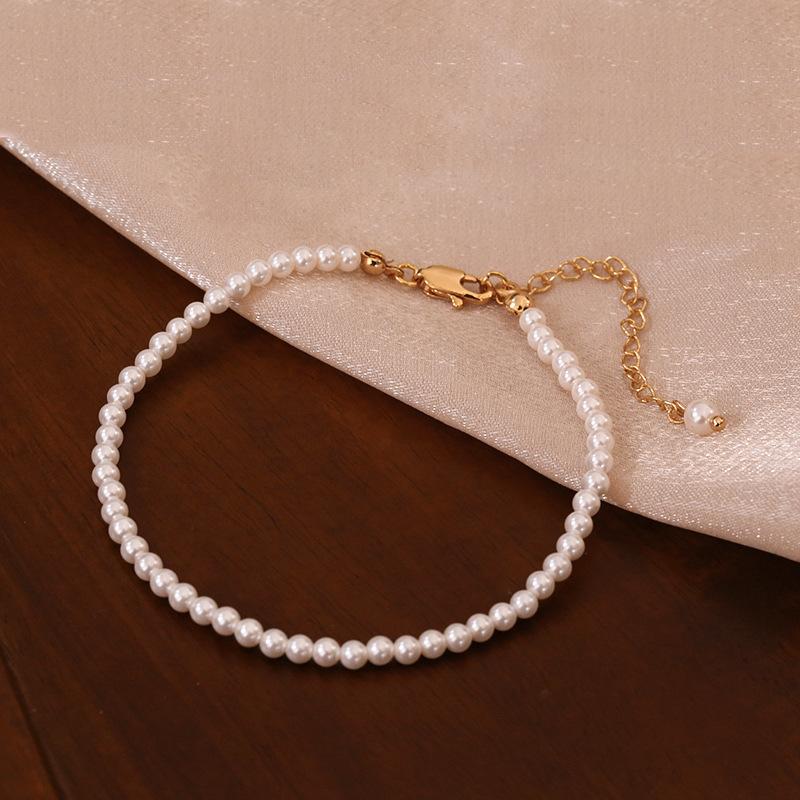 High-end Australian white pearl bracelet women's baroque retro light luxury millet beaded bracelet exquisite hand