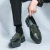 Double Button Green Loafers Non Slip Walking Flats Breathable Outdoor Slip on Casual Shoes for Male Work Office Driving Sneakers