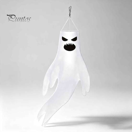 Party Atmosphere Props 44 Inch Halloween Hanging Ghost Windsock, White Flying Ghosts Flag Wind Scary Yard Socks for Tree, Outdoor Patio, Decor