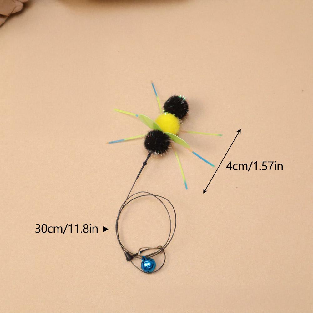 Cat Teaser Stick and Replacement Pendant DIY Insect-shaped Replacing Feather Cat Toys Pet Accessories