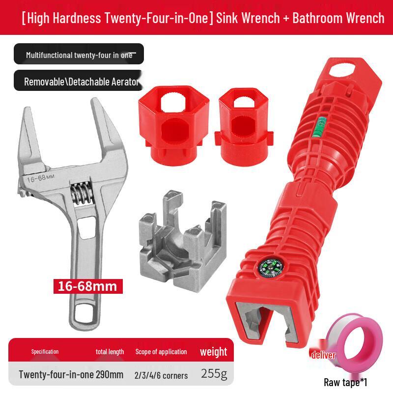 DELIXI 24-in-1 Multifunction Sink & Faucet Wrench Tool