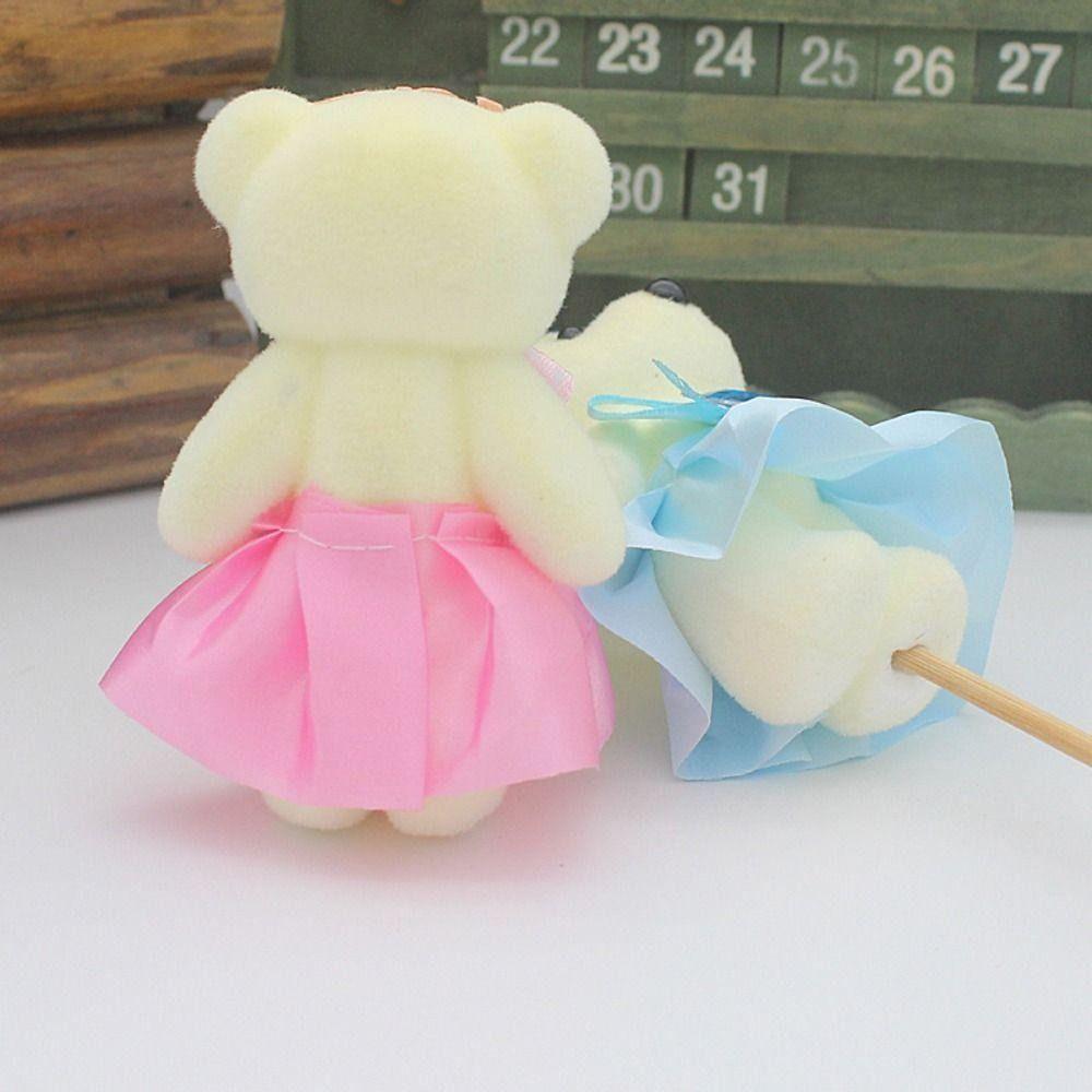 10pcs/set Foam Bear Bear Plush Foam Toys Plush Doll Cartoon Mini Bear Flower Bouquet 10cm Plush Animal Cartoon Bouquet Doll