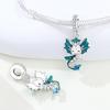 Copper Blue Little Dragon Animal Beads Original Pendants Bracelet Charm Jewelry Party Diy Trendy Gifts