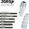 3/8 Air Compressor Accessories Fittings, Industrial M-Type Plug, 3/8 Inch High Flow Size, 3/8 Inch Male Threads Size, Steel Material, 300PSI, 10