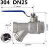 1/2" 3/4" 1" BSP Female Y Shape Strainer Ball Valve 304 Stainles Steel For Home Garden Air conditioner