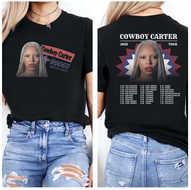 Beyonce Cowboy Carter Tour Shirt Unisex Ringer Tshirt Unisex T-Shirt S