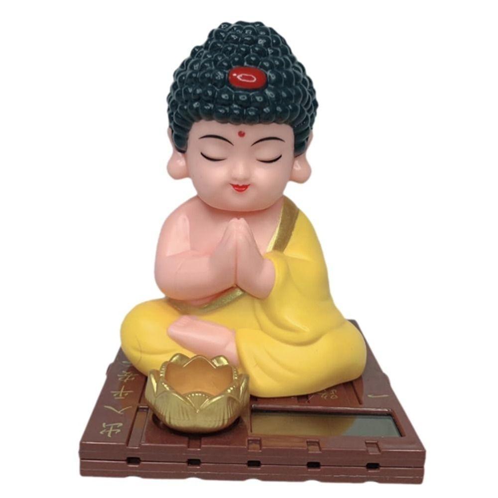 Kreative Solar nickende Buddha Dekor Figur Maskottchen Ornamente Auto Zubehör Solar tanzende Glück und Wohlstand Dekoration Armaturenbrett