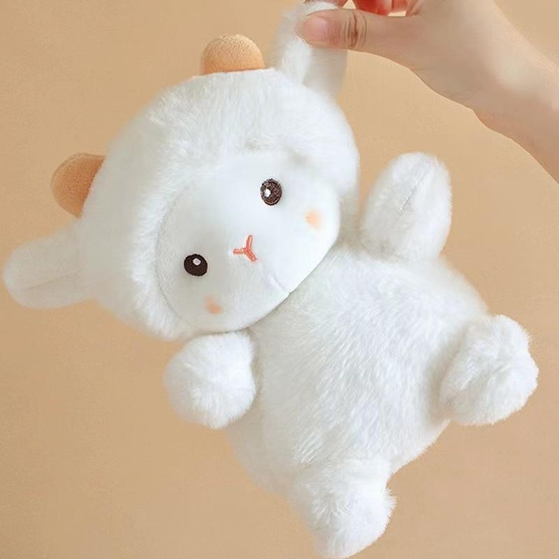 Niedliche Cartoon Polk Lamm Puppe Wurfkissen Mädchen Herz Schaf Plüschtier Mädchen Geburtstagsgeschenk