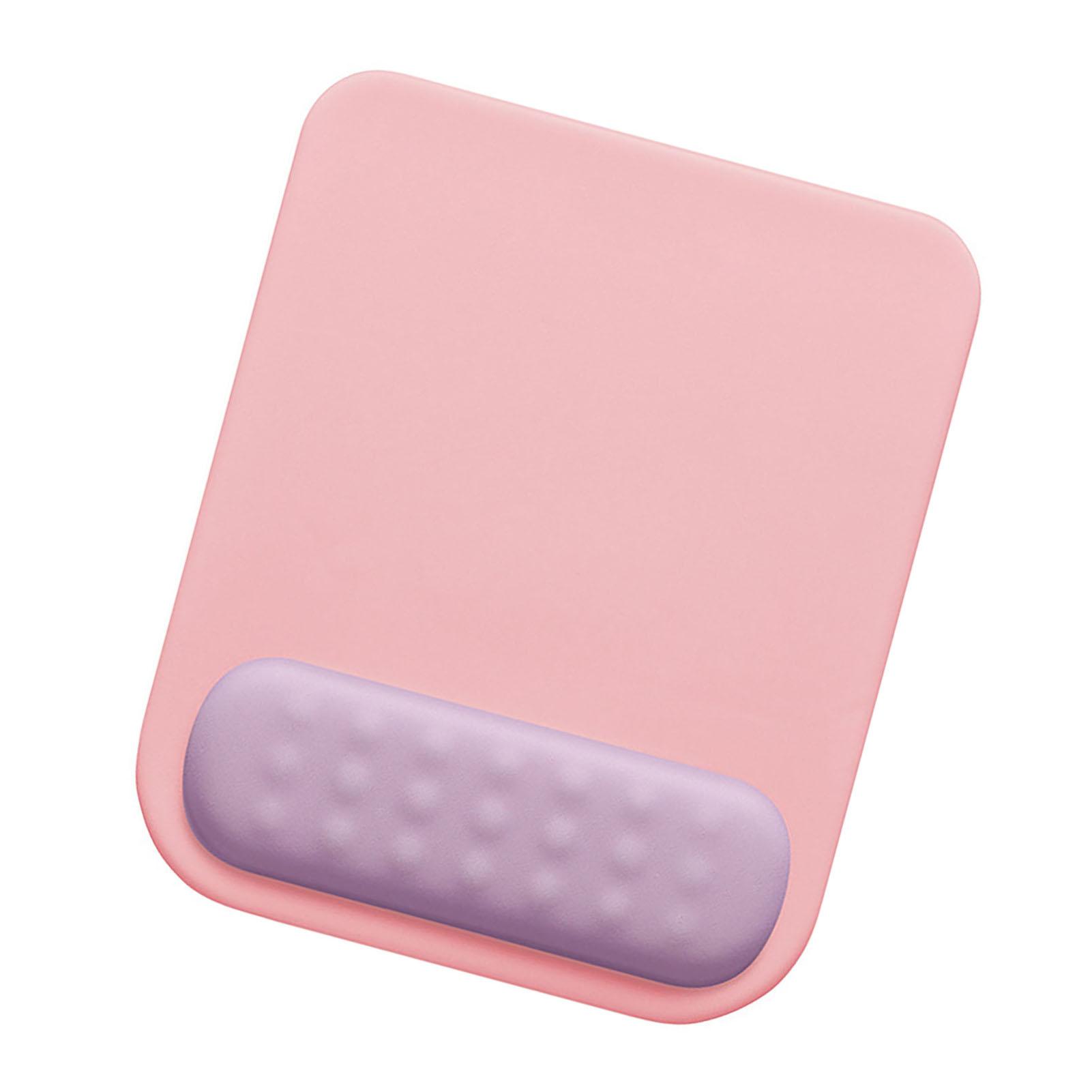 

Wrist Protector Mouse Pad Silicone Polyurethane Fiber Soft Skin Friendly Computer Mouse Pad for Office Pink and Purple
