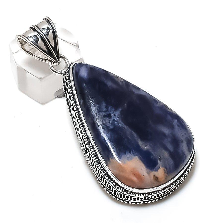

Sodalite Gemstone Handmade 925 Sterling Silver Jewelry Pendant 2.52 i6j93