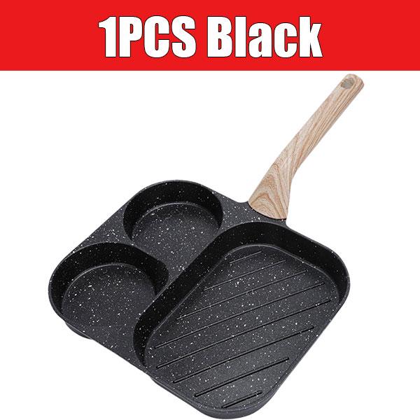 Easy Clean Omelette Pan Egg Burger Frying Pan Nonstick Divided Steak Grill Pan Breakfast Omelette Skillet Induction Gas Cooker