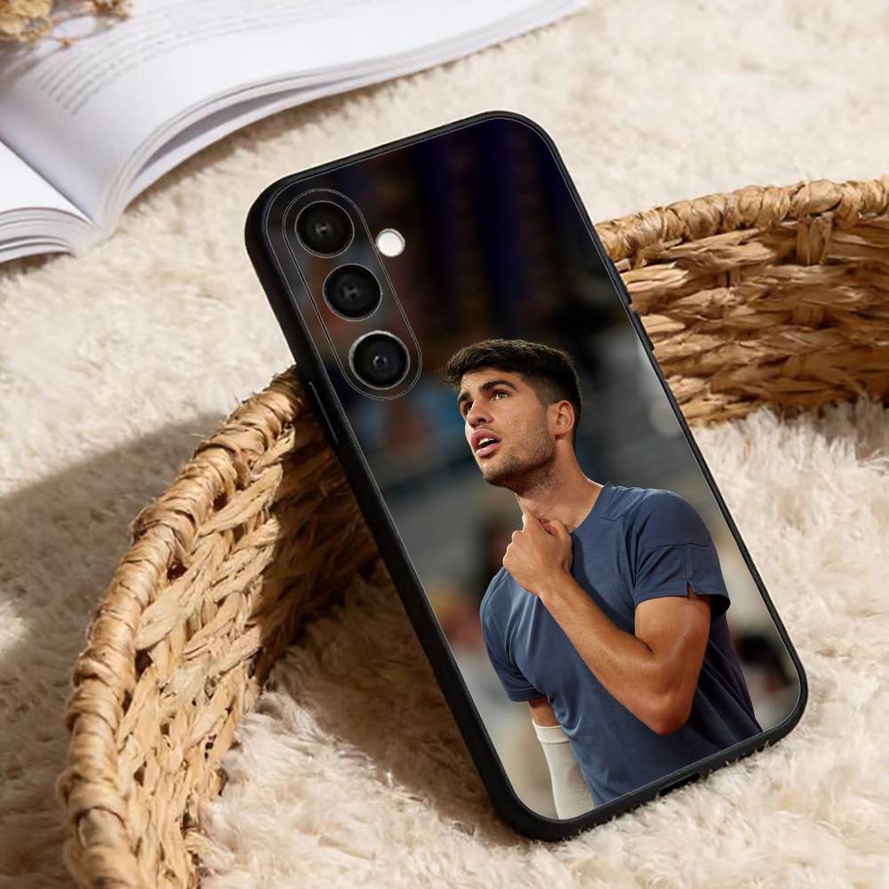 

Carlos Alcaraz Tennis Phone Case For Samsung Galaxy A20,21s,22,31,32,52,53,72,73,80,91 Soft Black Shell Samsung a50 30s 50s