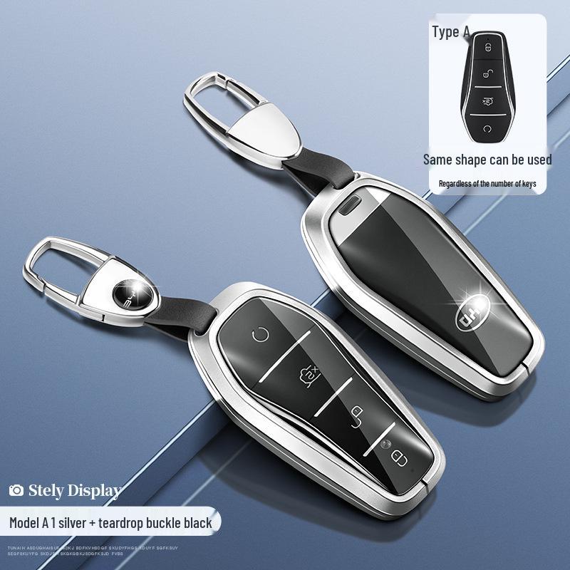 BYD Car Key Cover for Tang, Song, Qin, Yuan Pro/PLUS, Han DMI, E2 - Protective Shell with Buckle