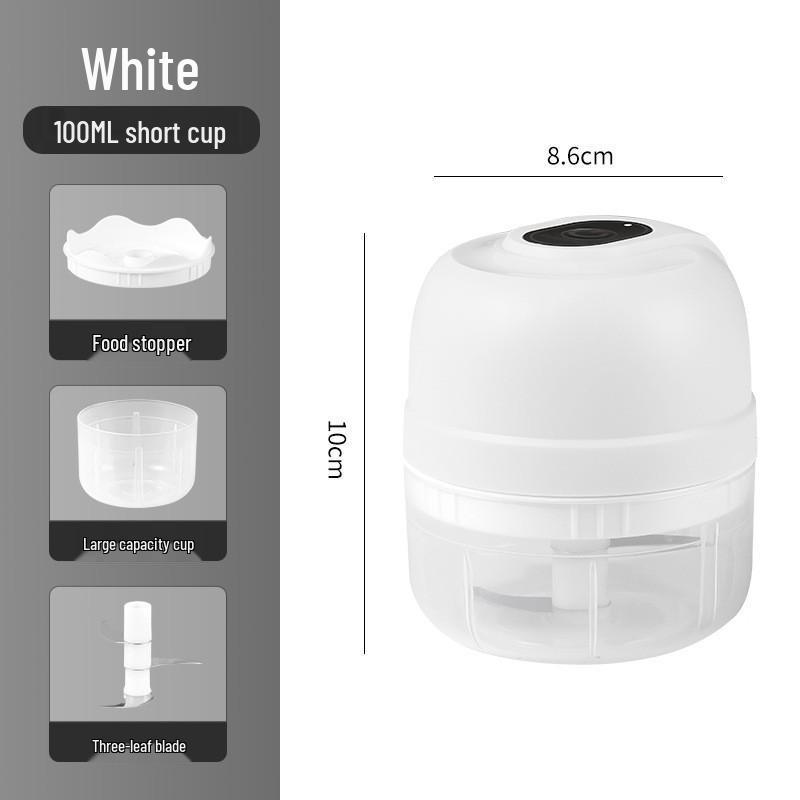 Six-Blade Mini Garlic & Food Chopper with Transparent Cup