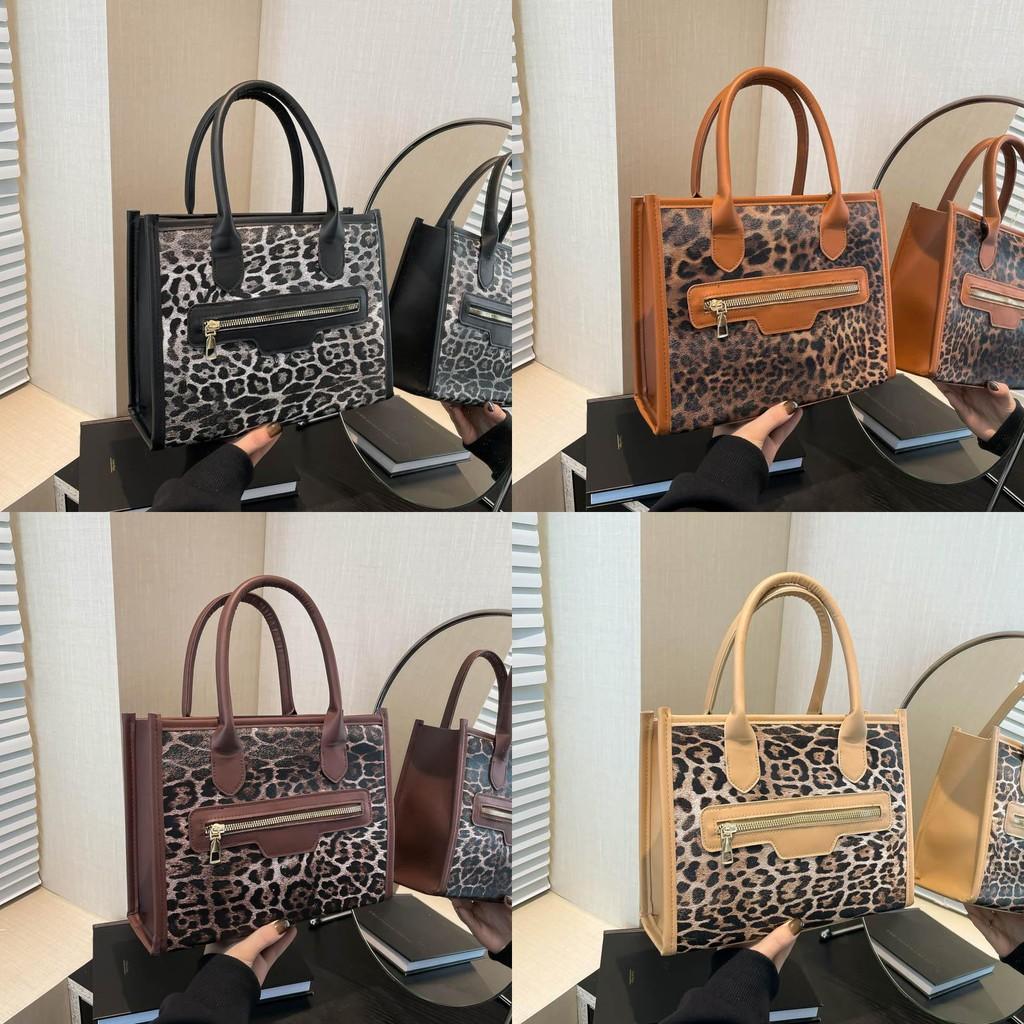 Chic Medium Size Pu Leopard Print Handbag For Women Versatile Daily Use Stylish Design
