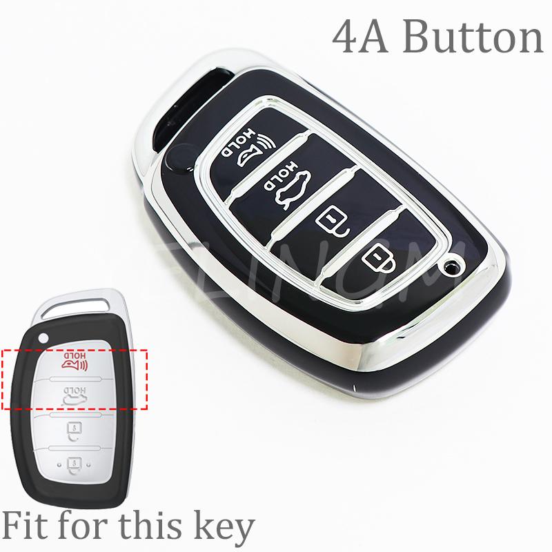 4 Buttoncar Key Case Cover For Hyundai Ix25 Ix35 Ix45 Tucson Sonata Rena Creta Verna Solaris Mistra Elantra Accent