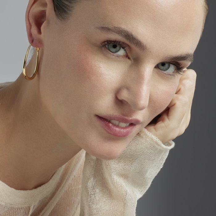 Luxenter Boucles d'oreilles de 38 mm de diamètre, finition en or 18 carats - Babo