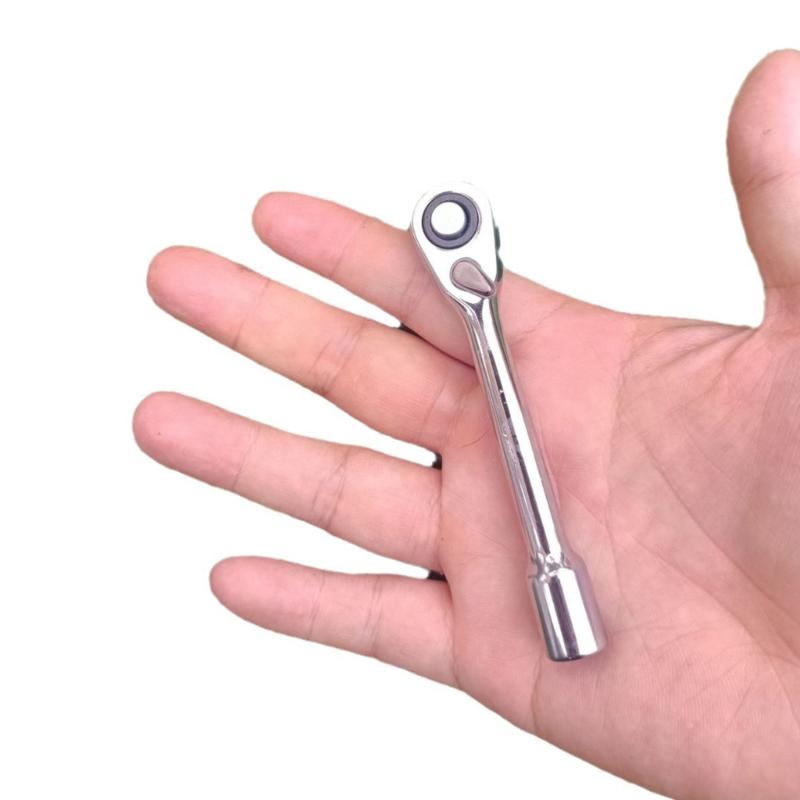 Compact Reversible Ratchet Wrench Combination Square Hole Socket Wrench for DIY Enthusiasts Repair Professionals