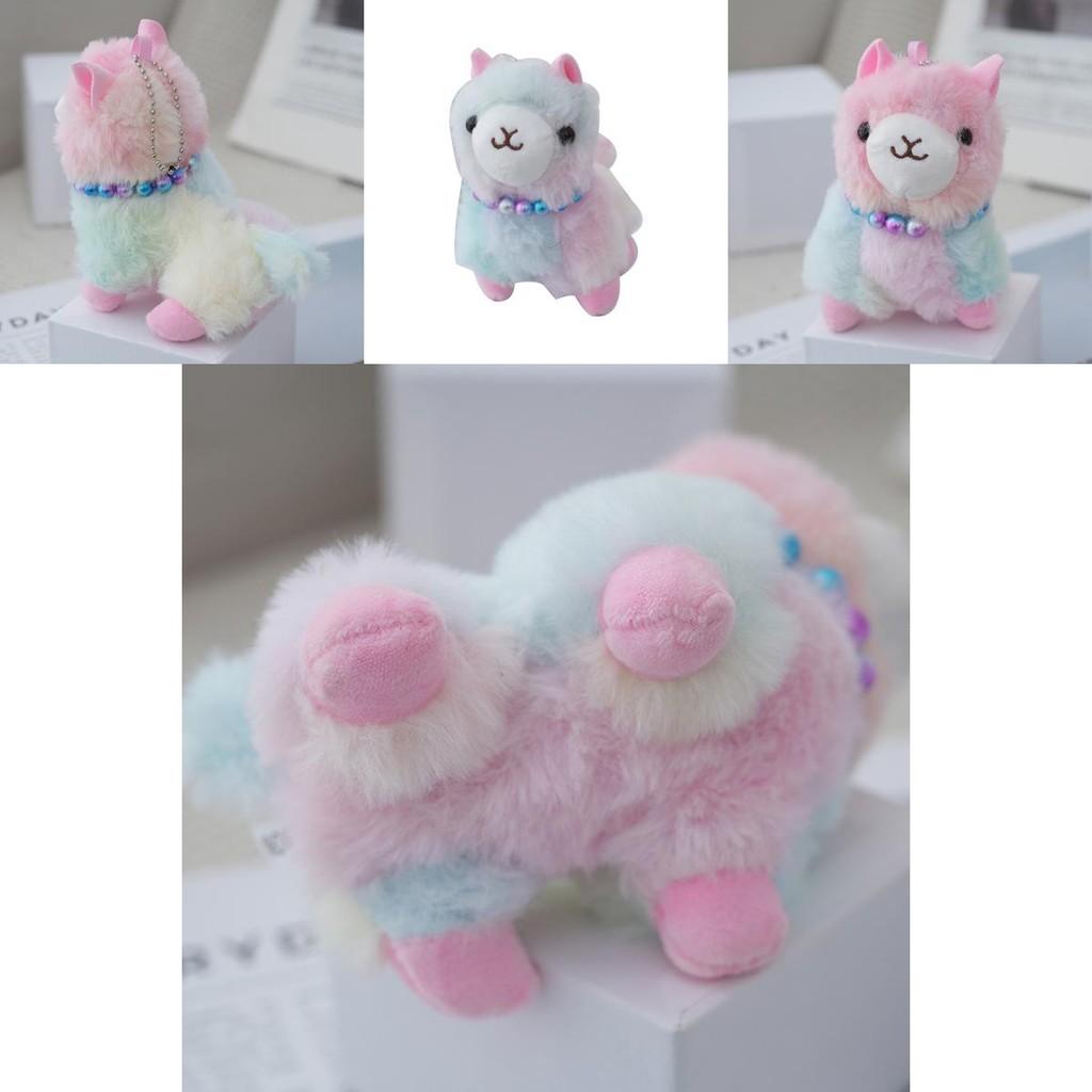 Cute Vibrant Llama Plush Keychain Soft Animal Toy For Backpacks And Gifts