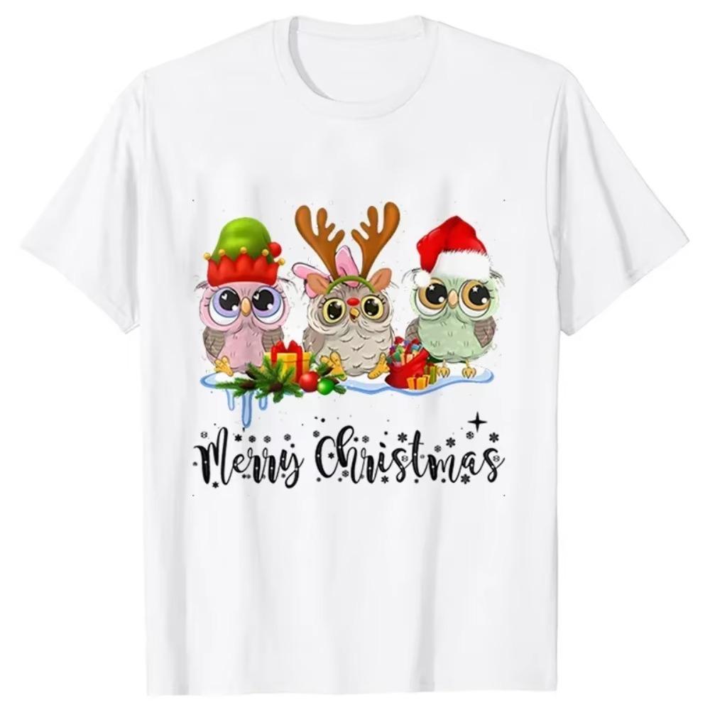 Merry Christmas Men T-shirt Hip Hop Tops Cartoon Graphic Male Clothes Fashion Short Sleeve Tees Aesthetic Hip Hop Streetwear