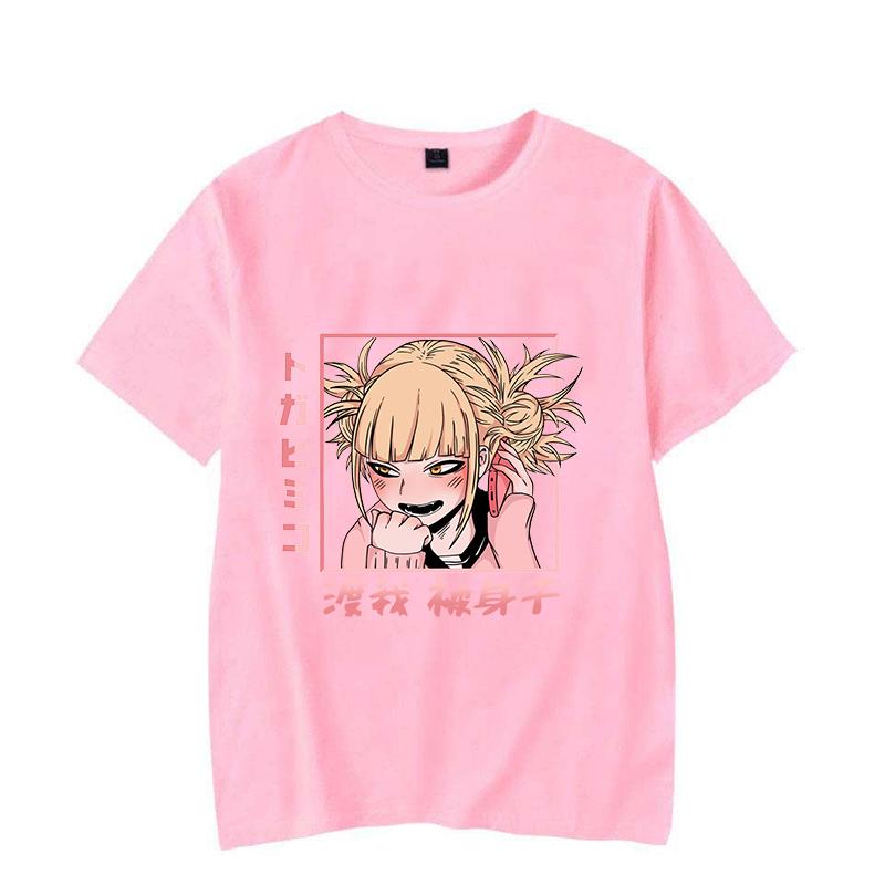 New Anime Himiko Toga Printing T-shirt Women Men Fashion Tees Round Neck Anime T-shirt