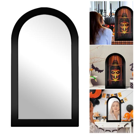 Halloween Ghost Mirror Decoration Spooky Ambiance Room Decor Illusionary Ghost Reflection Halloween Parties Festival Decoration
