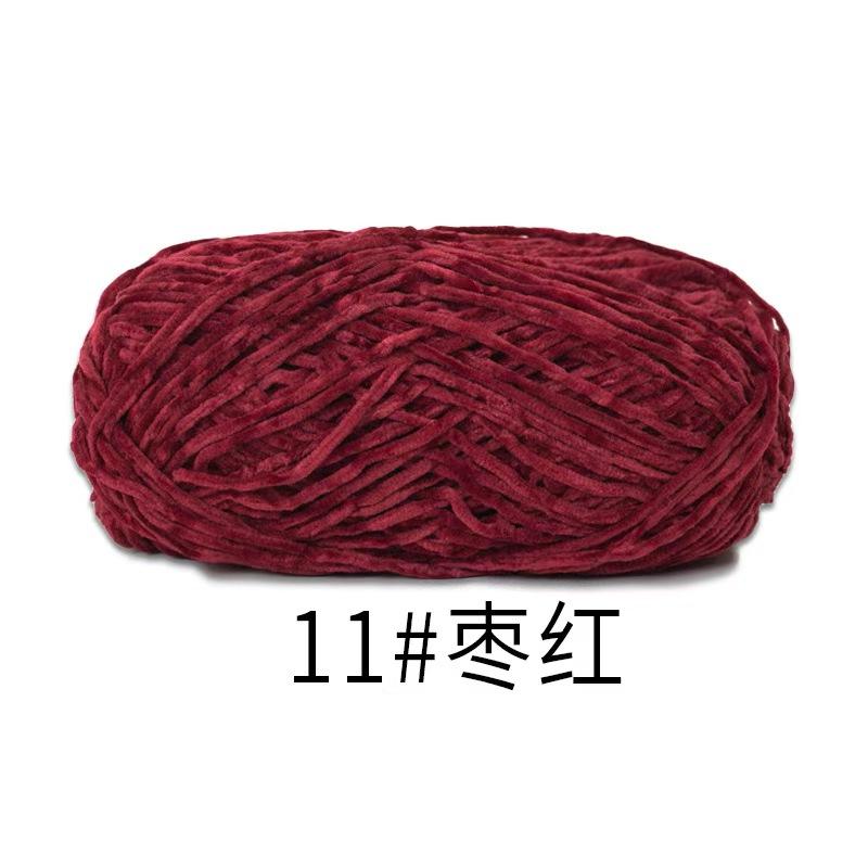 100% Polyester Chenille DIY Crochet Scarf and Shoes Hand-Made with Dye Pattern Use for Weaving Features Violet Bear Hook