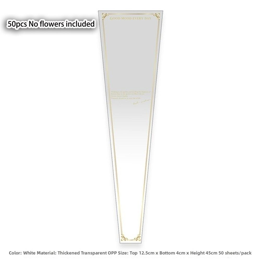 50pcs Waterproof Flower Packaging Bag Transparent Bouquet Packaging Sleeve  Anniversary