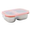 Stainless Steel Snack Box with Leak Proof Lid Dual Compartment Design for Fresh Food Storage Easy To Clean and Carry