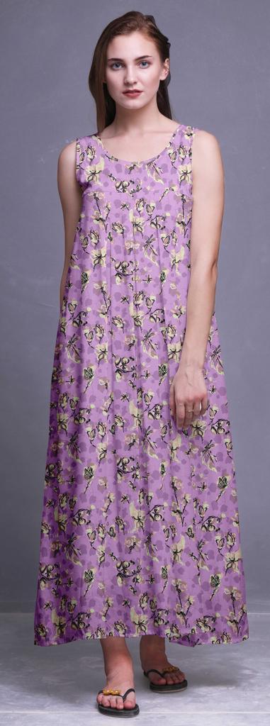 Bimba Rayon Rayon Nightgowns For WomenA   Maxi Printed Sleepwear Night
