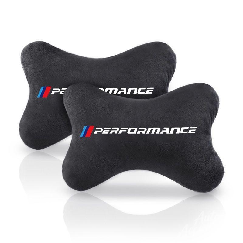 MLKL5 Car Headrest Rest Neck Pillow Cushion Seat Belt Shoulder Pad For BMW Performance E46 E39 E60 E90 E30 F15 F16 F20 F30 G20 Sticker
