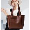 Large-capacity soft leather bag women's autumn simple and versatile shoulder bag style high-end texture tote bag shopping bag