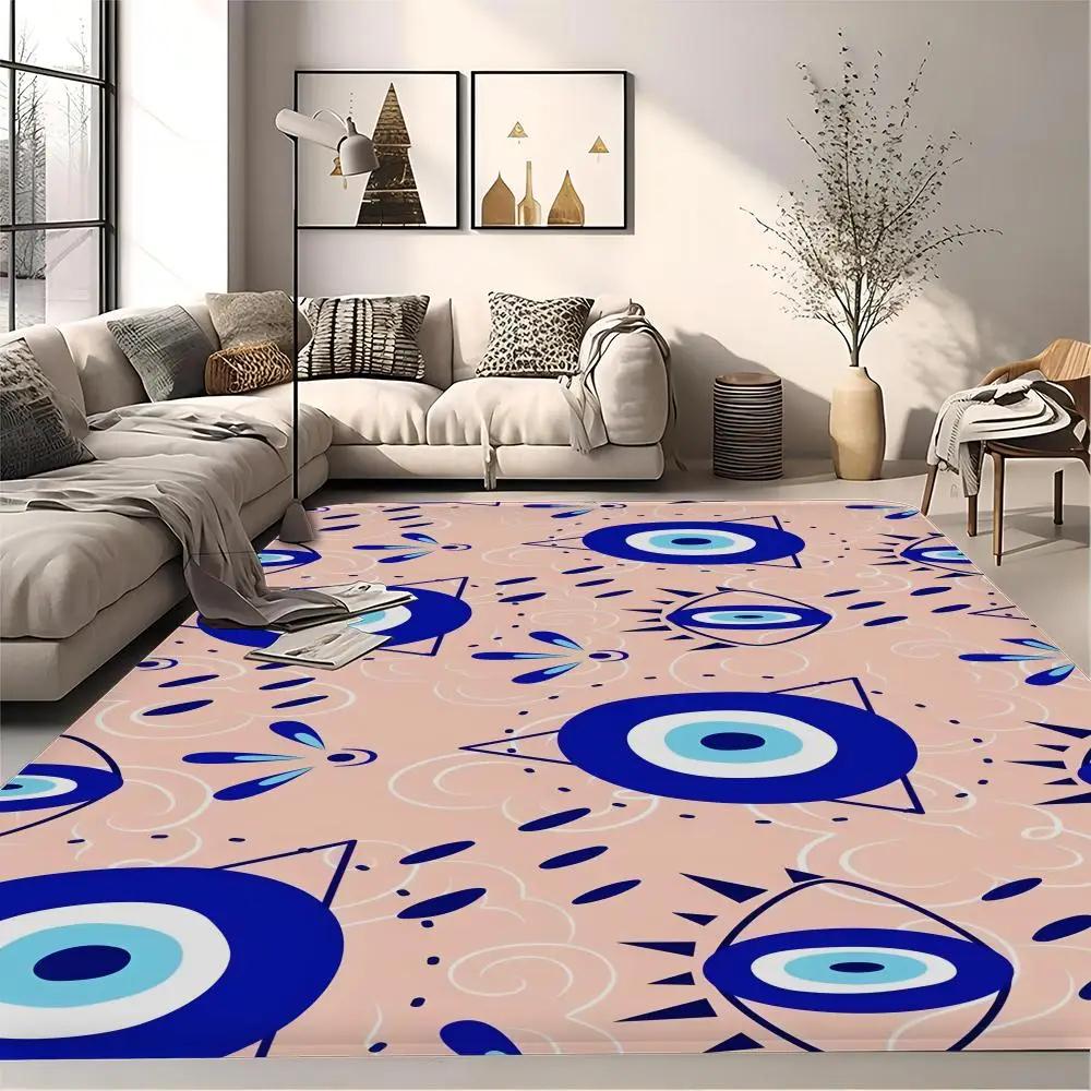 Evil Eye Floor Mat Bath Mat Nordic Style Home Doormat Bathroom-Toilet Mats Bedroom Welcome Doormat 260g Flannel Free Shipping