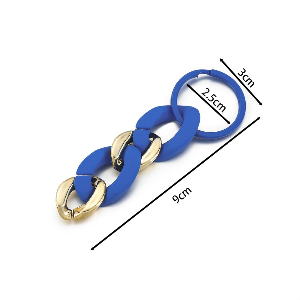 

1pc Colorful Acrylic Links Chain Keychain Handmade Car Key Ring for Women Men Handbag Accessories DIY Friendship Gifts